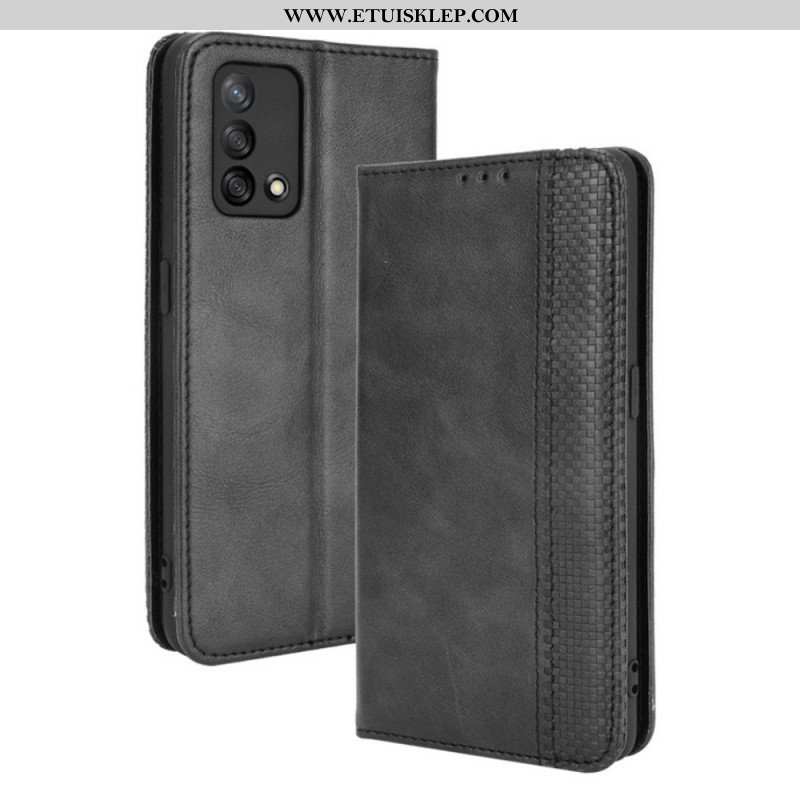 Etui Na Telefon do Oppo A74 4G Etui Folio Stylizowany Efekt Skóry W Stylu Vintage